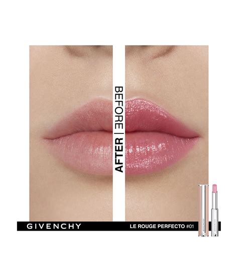 givenchy le rouge perfecto no 2 in intense pink|Givenchy rose perfecto liquid balm.